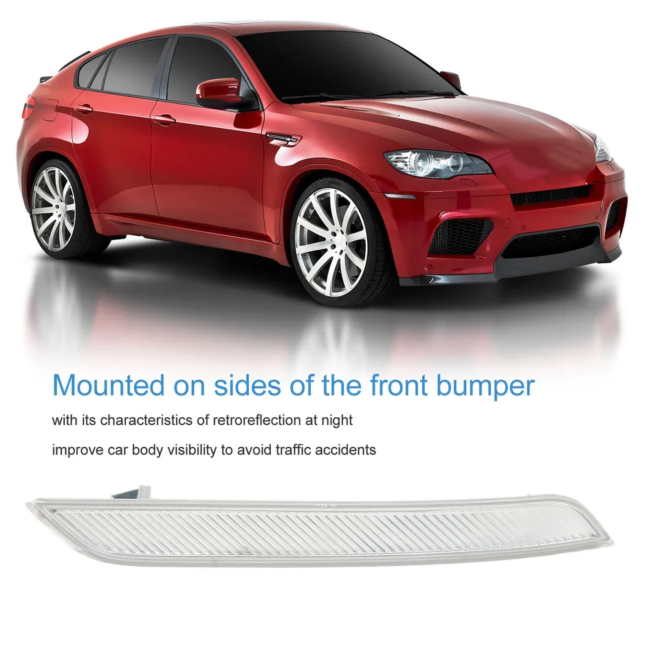 Réflecteur De Pare-Chocs Avant Blanc Transparent Pour BMW X6 E71 2008-2013 (Droit) - Améliore La Visibilité Nocturne