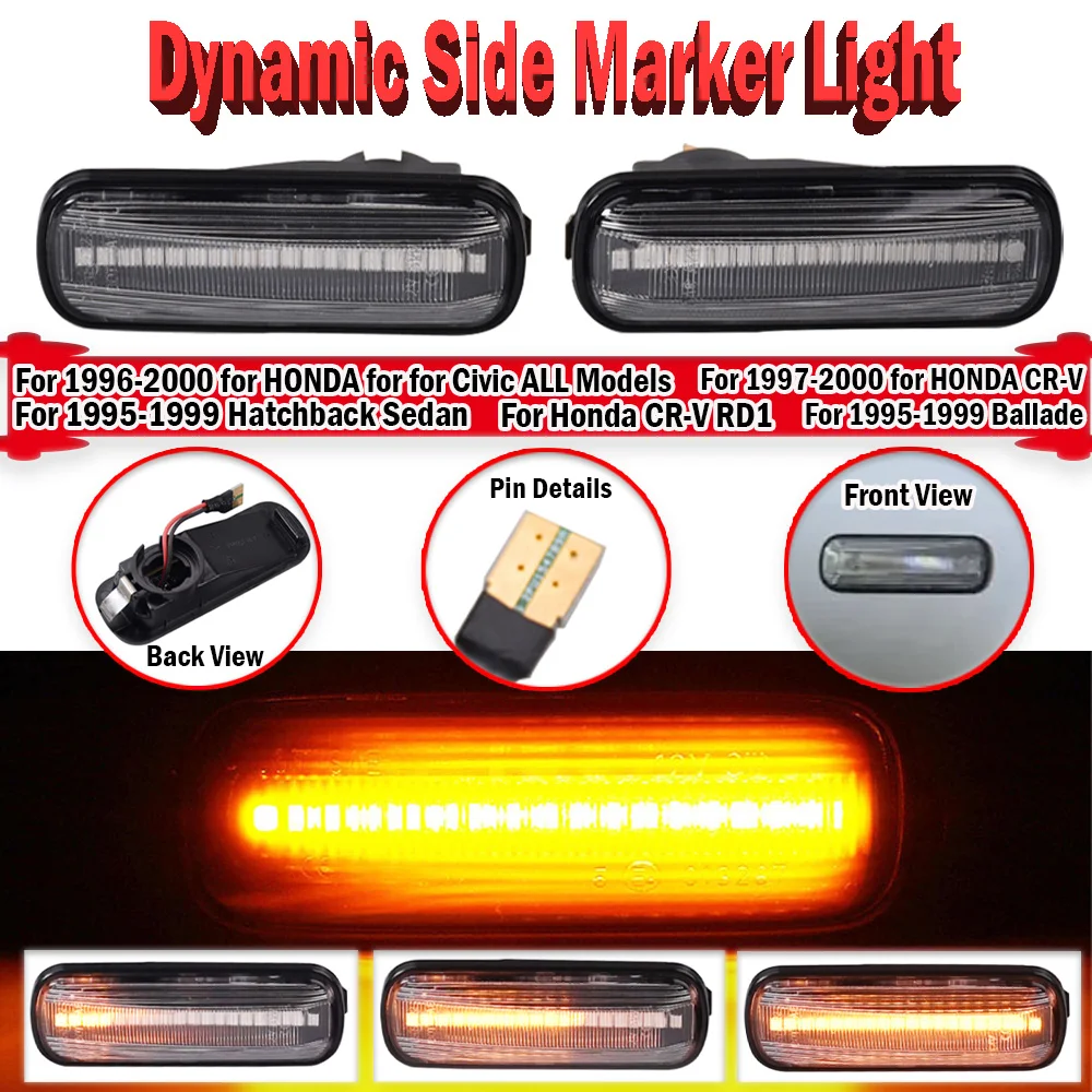 ȥ ú EK 2/3/4dr Ballade CRV Prelude 95-99    2Pcs  LED ̵ Ŀ   ȣ ǥñ ڵ ׼