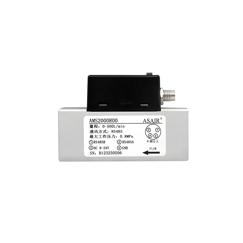 ASAIR AMS2000 지능형 디지털 열 가스 질량 유량계 산소 공기 0-500L/min