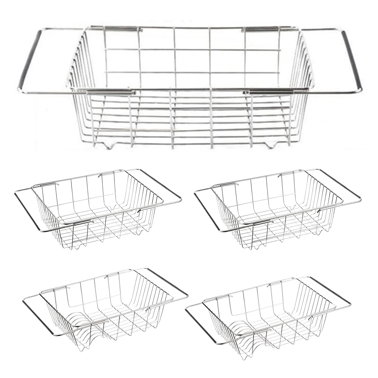 Dish Drying Rack - Expandable - Large Stainless Steel White