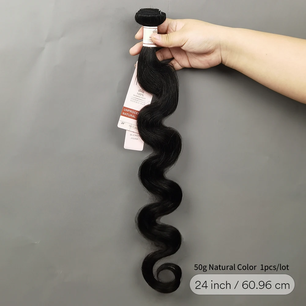Body Wave Hair Extension Remy Human Hair Weave Bundles 50g/Pcs Natural Black Color For Women human hair extensions human hair bundles