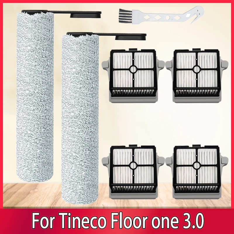 

Фильтр НЕРА с роликовой щеткой для Tineco Floor One 3,0, детали для пылесоса для сухой и влажной уборки, Сменные аксессуары