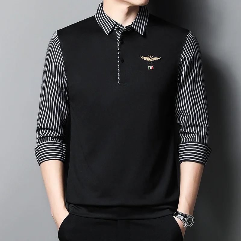 New-Men-s-Casual-and-Fashionable-Long-Sleeved-POLO-Shirt-with ...