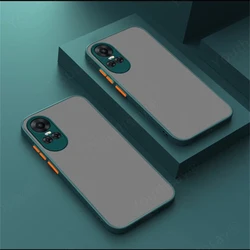 Matte Translucent Shockproof Phone Case - Hard Protective Bumper Cover for Reno 10 Pro 5G (Black Green)