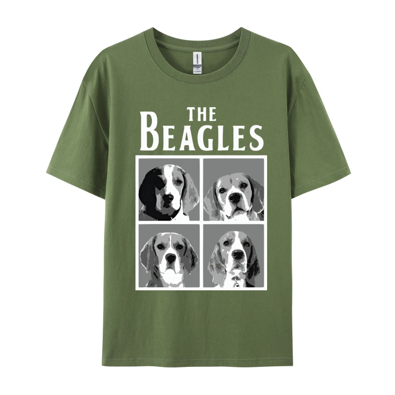 Premium Cotton Men Short Sleeve CuteBeagleDogTheBeaglesAnimalLov T-Shirt Funny Tops T Shirt Classic Crew Neck Tops T Shirt CuteBeagleDogTheBeaglesAnimalLov armygreen