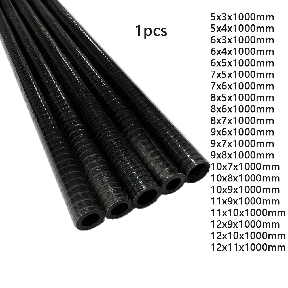 1pcscarbonfibertubecoiltubekitepolecarbonpoleroundtube
