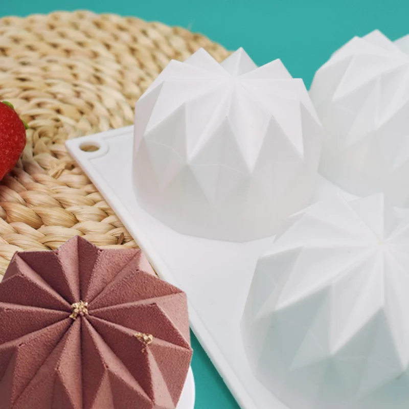 Diamond Muffin Silicone Gear Mold DIY Cupcake Cookies Fondant