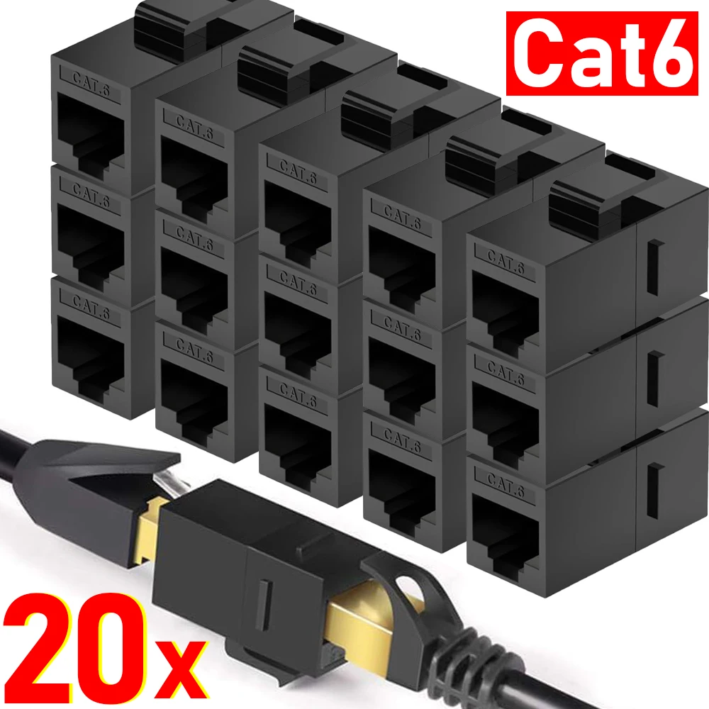 RJ45 커플러 CAT6 커넥터 이더넷 연장기 암-암 키스톤 잭 Cat6 고속 인..