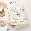 Cute Bear Muslin Squares Cotton Baby Blanket for Newborn Plaid Infant Swaddle Blanket Babies Accessories Bed Summer Comforter 5