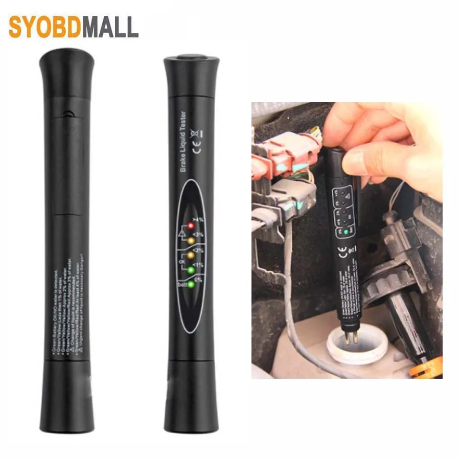 New Auto Liquid testing Brake Fluid Tester Car Brake Oil Quality DiagnosticL Tool Automotive Oil Tool 5 LED Lights Display