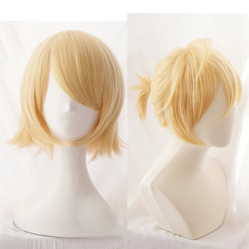 Anime Hochwertige Rin Len Cosplay Perücke Kurze Blonde Hitzebeständige Synthetische Haar Anime CosplaysWigs – Detail 7
