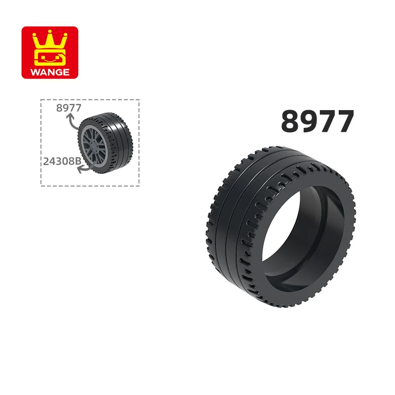 WANGE 8977 100g/42PCS Wheels Block Moc Color Accessories Compatible ...