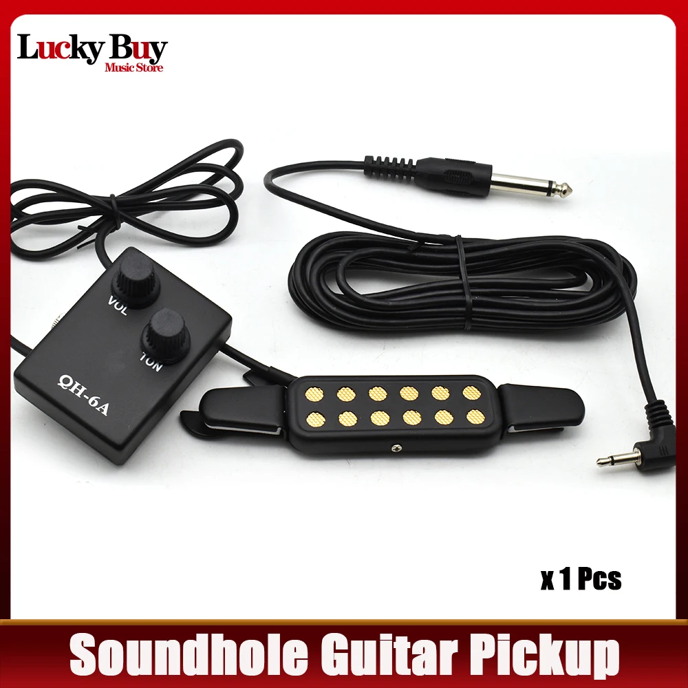 Pickup Per Chitarra Acustica Per Foro Sonoro Preamplificatore Magnetico Eq Equalizzatore Sintonizzatore Qh-6A Captador Pick Up Per Foro Sonoro Nuovo
