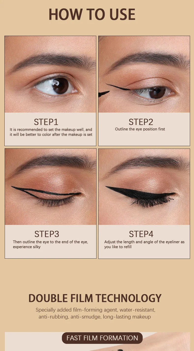 Wasserfester Eyeliner Stift Mit Matter Textur Und Feiner Spitze_voghion.com