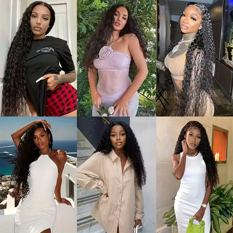 42 Inch 13x6 13x4 Deep Wave HD Lace Frontal Human Hair Wigs 5x5 Glueless Deep Curly Human Hair Full Lace Front Human Hair Wigs 6