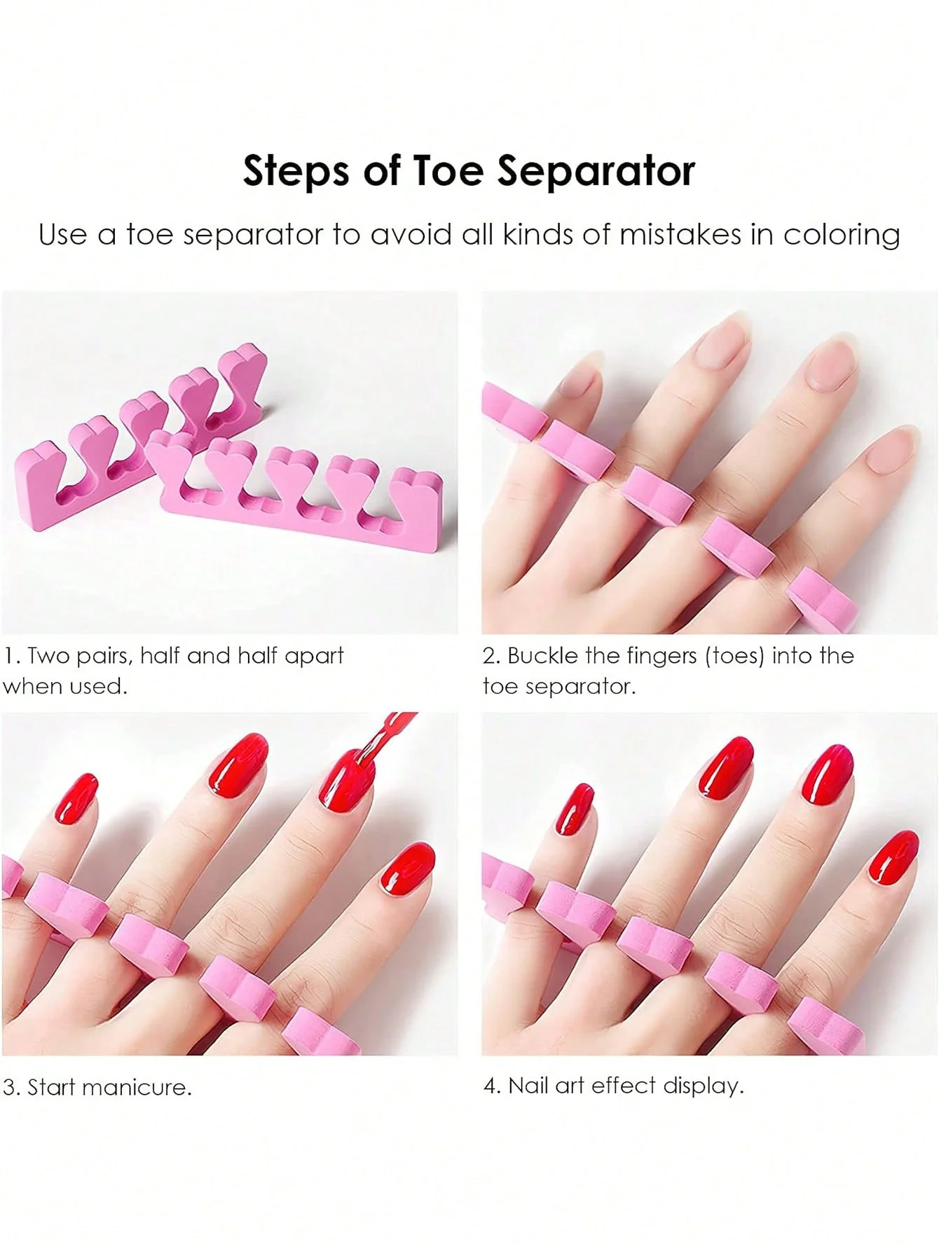 Toe Separators Toe Spacers for Pedicures Nail Polish Separating Toenails Nails