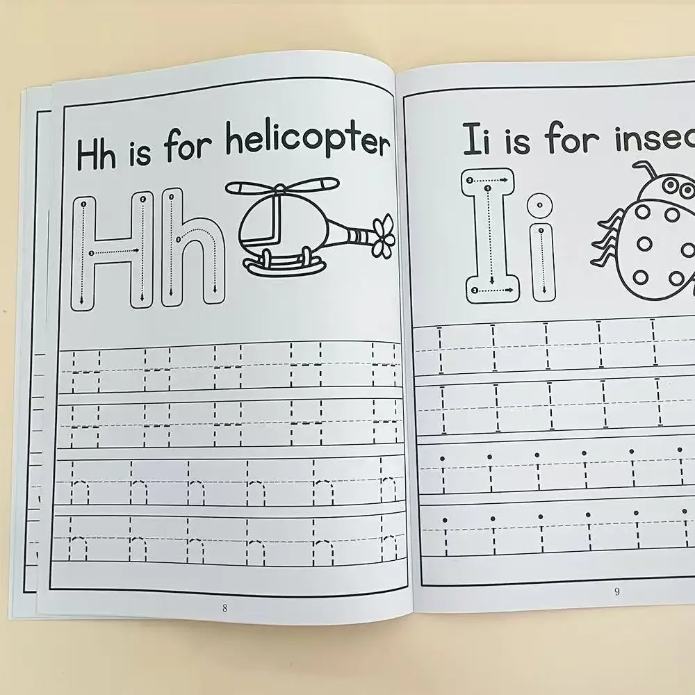 Tracing Letters A-Z Uppercase and Lowercase Writing and Coloring Workbook Preschool English Learning Montessori 4