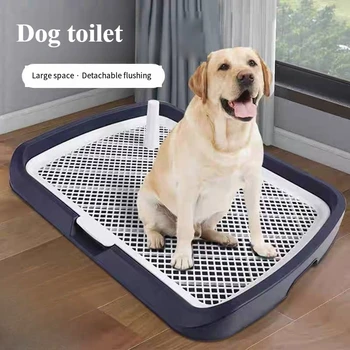 Toilette per cani in plastica extra large, impedisce che le feci venga calpestate, toilette per cani con recinzione alta per evitare schizzi all'esterno, per cani di taglia grande