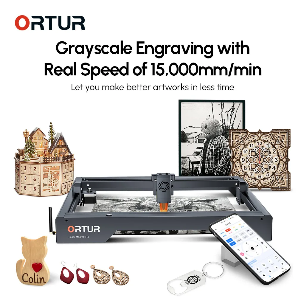 ORTUR Laser Master 3 LE 5.5W/10W Power Diode Cutter and Engraver CNC Desktop Wifi/APP Wood Printing Engraving Cutting Machine laser module laser engraving machine laser safety goggles