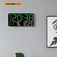 Giant Intelligent Digital Wall Clock｜One screen to control time-temperature-date, home technology pulls full! 6