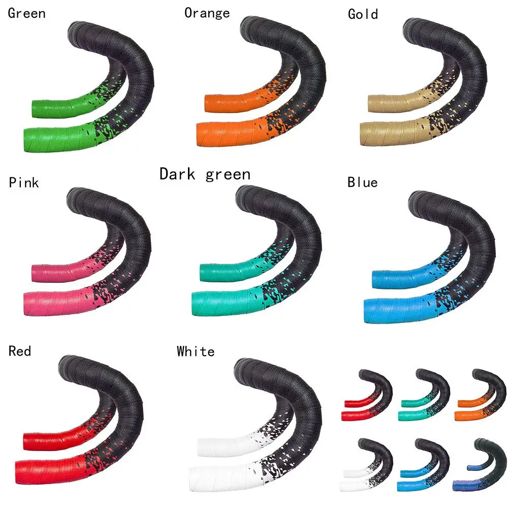 Bike Handlebar Tape Anti-Vibration PU EVA Bent Cycling Road Racing Breathable Non-Slip