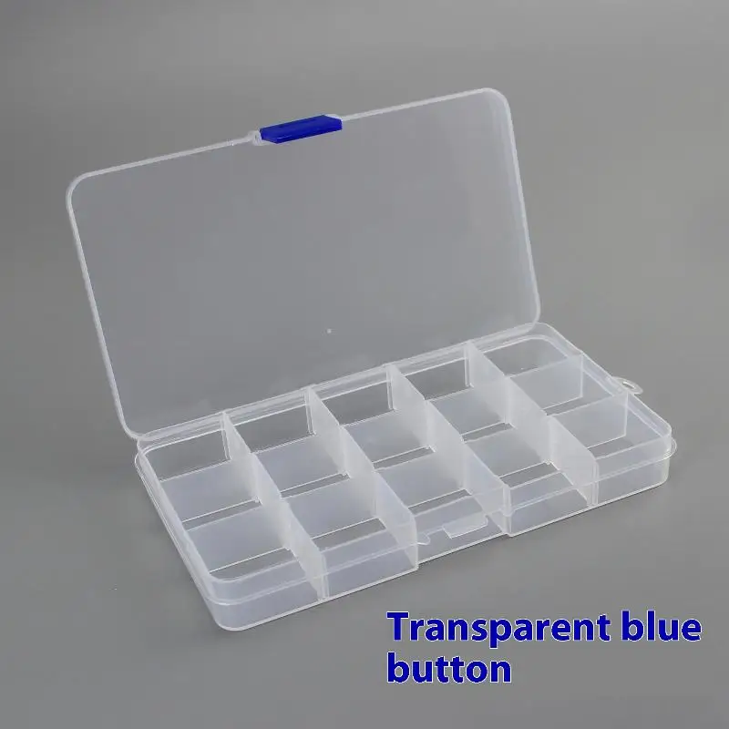 Practical Compartment Plastic Storage Box 15 Grids Parts Organizer Box Jewelry Beads Screws Holder Case Display Container image 6