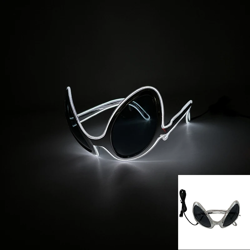 Futuristic Neon LED Party Glasses for Performers and Rave Enthusiasts