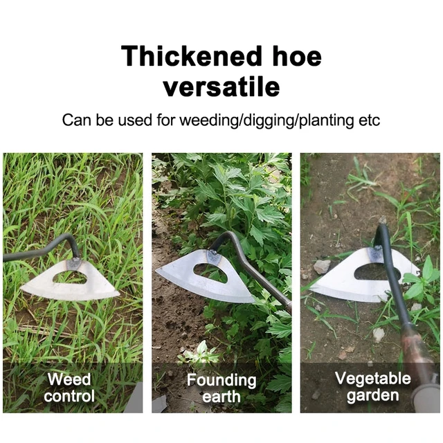 Hardened Hollow Hoe Garden Hoe Weeders Labor-saving Weeding Loosening Farming Tools Planting Rake Hoe Garden Hand Tools 6