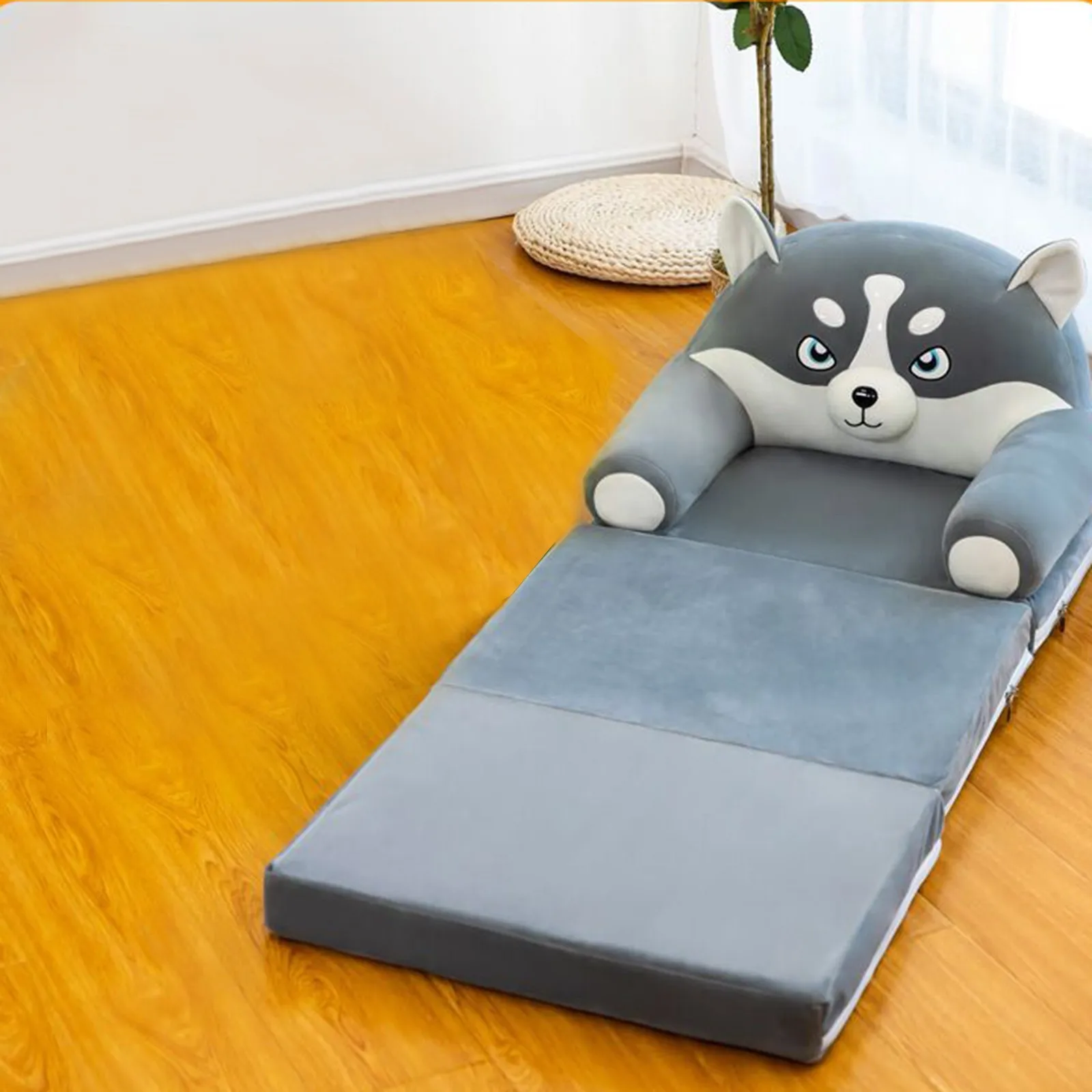 Children Sofa Cartoon Support Cushion For Recliner Kids Sofa Backrest Armchair 2 In 1 Foldable Children Sofa