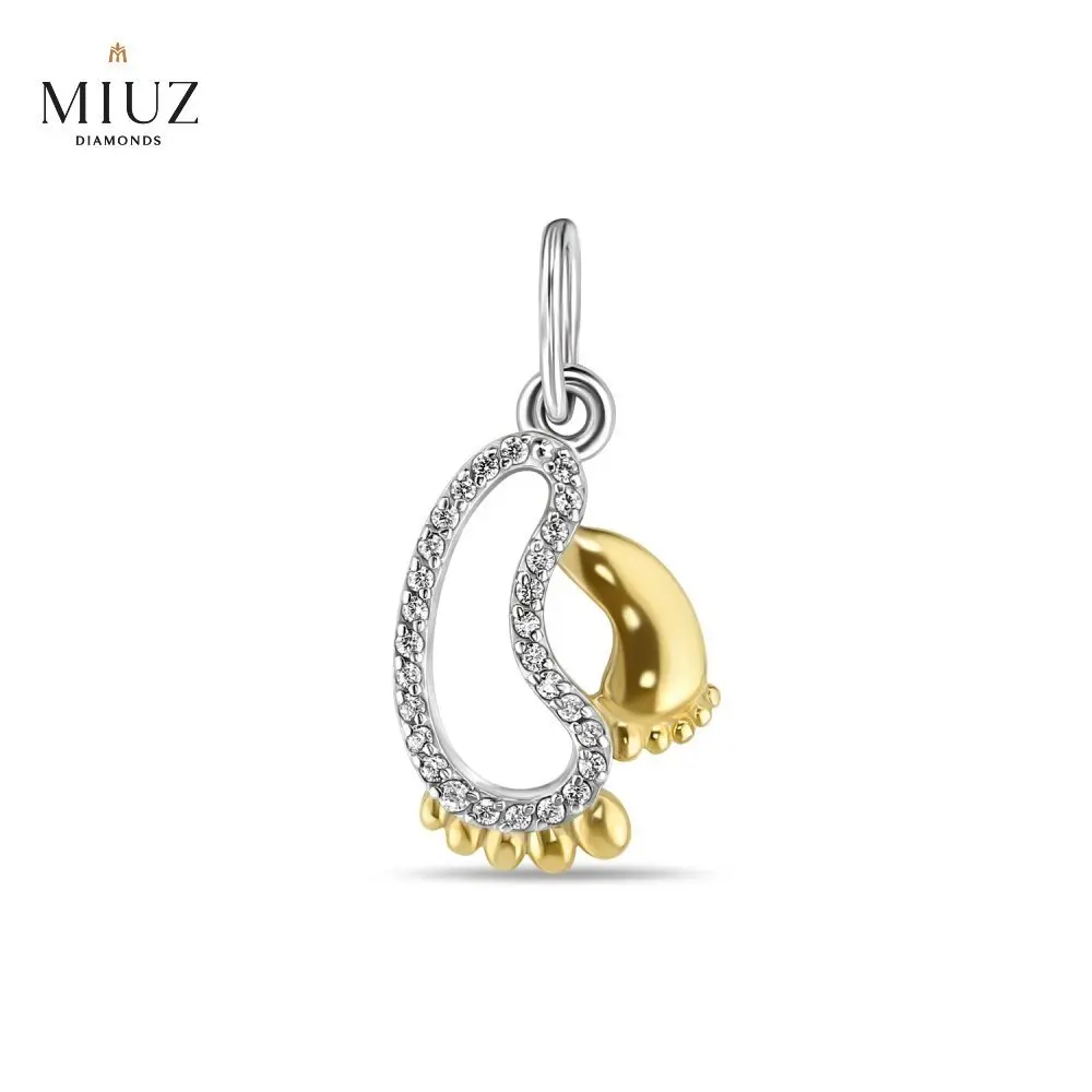 Серебряная подвеска c фианитом 925 пробы MIUZ Diamonds (Московский ювелирный завод) |