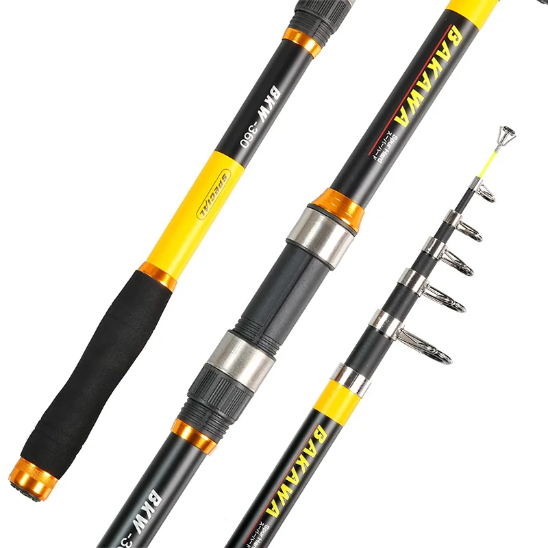 JOSBY Telescopic Fishing Pole Super Hard Fishing Rod Frp Feeder