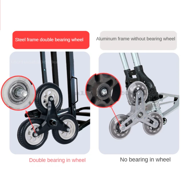 Hand Cart Push Car Heavy King Moving Cargo Trailer Húzza Meg Az Árukat A Lépcsőn - Image 5