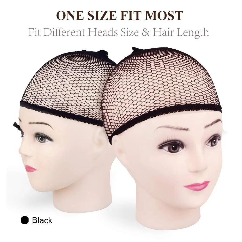 3/5/8/10/20 PcsTop Deal Hairnets High Quality Stretchable Elastic Hair Nets Weaving Black Wig Hair Net Making Cap Cool Cosplay 4
