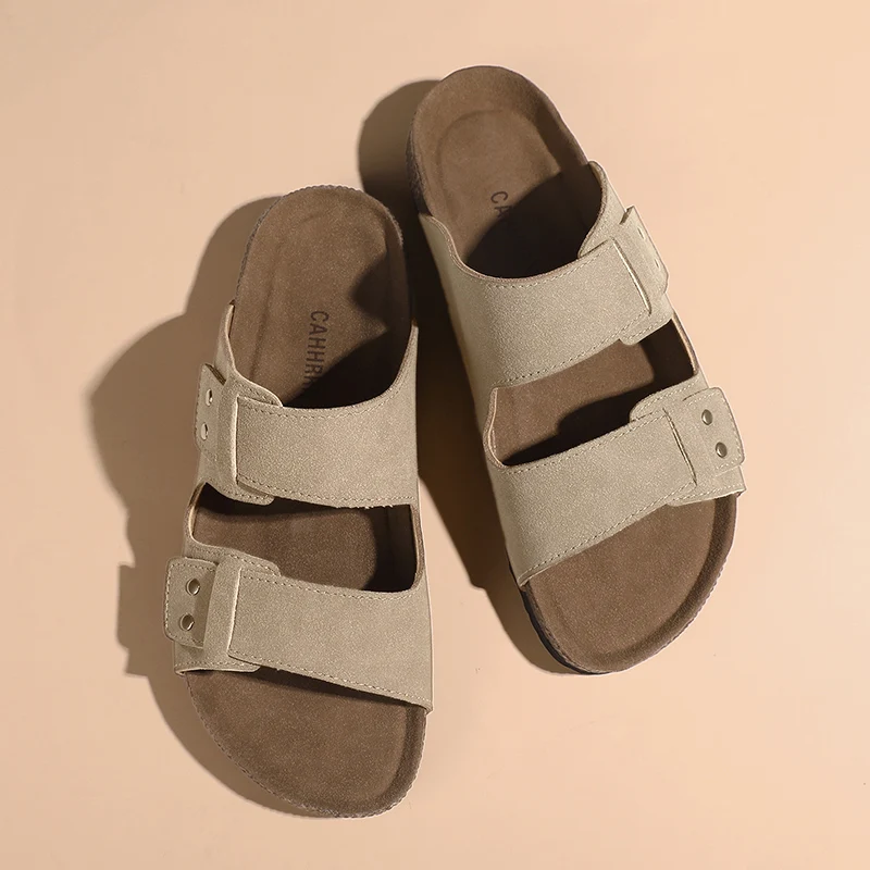 Retro Cork Clogs For Men Breathable Summer Casual Sandals_voghion.com