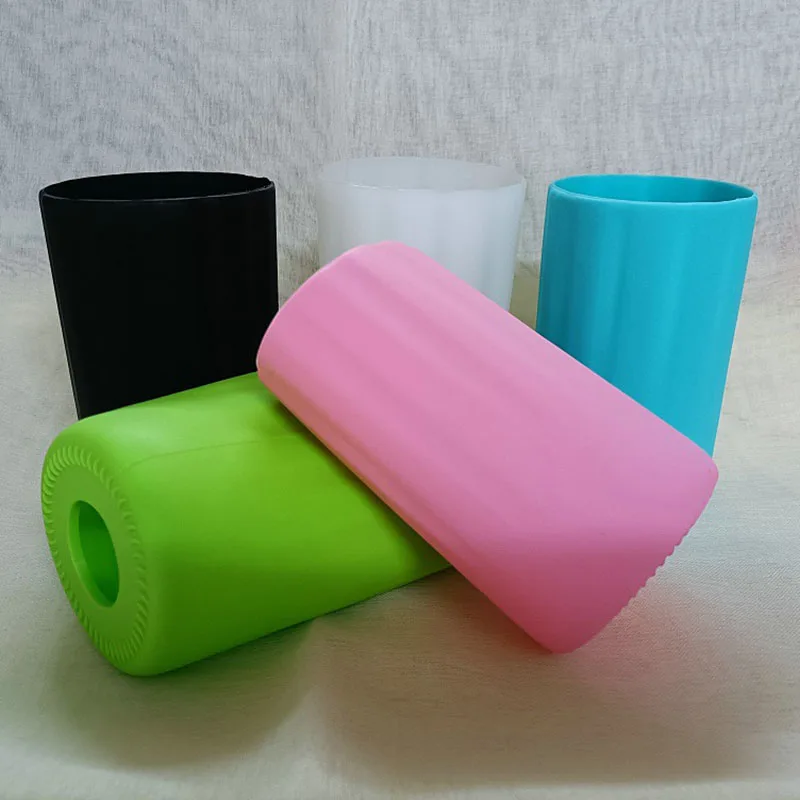 Silicone cup sleeve Sport Water Bottle Cover Thick bottom half-length cup  holder Wear Resistant Cup Bottom Cover - AliExpress
