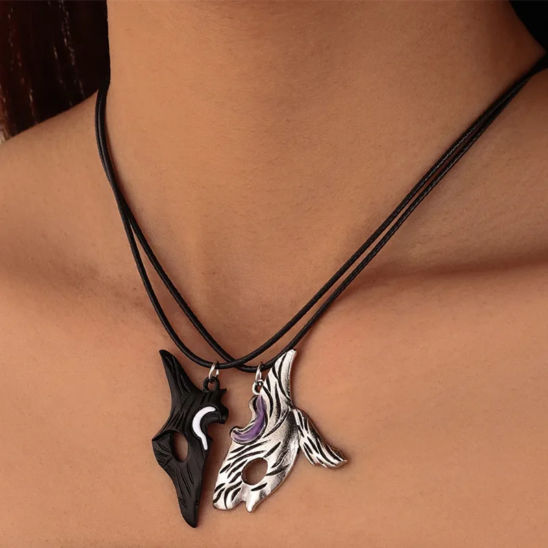 Necklace Set Yin Yang Wolf Necklace Couples Necklace Games