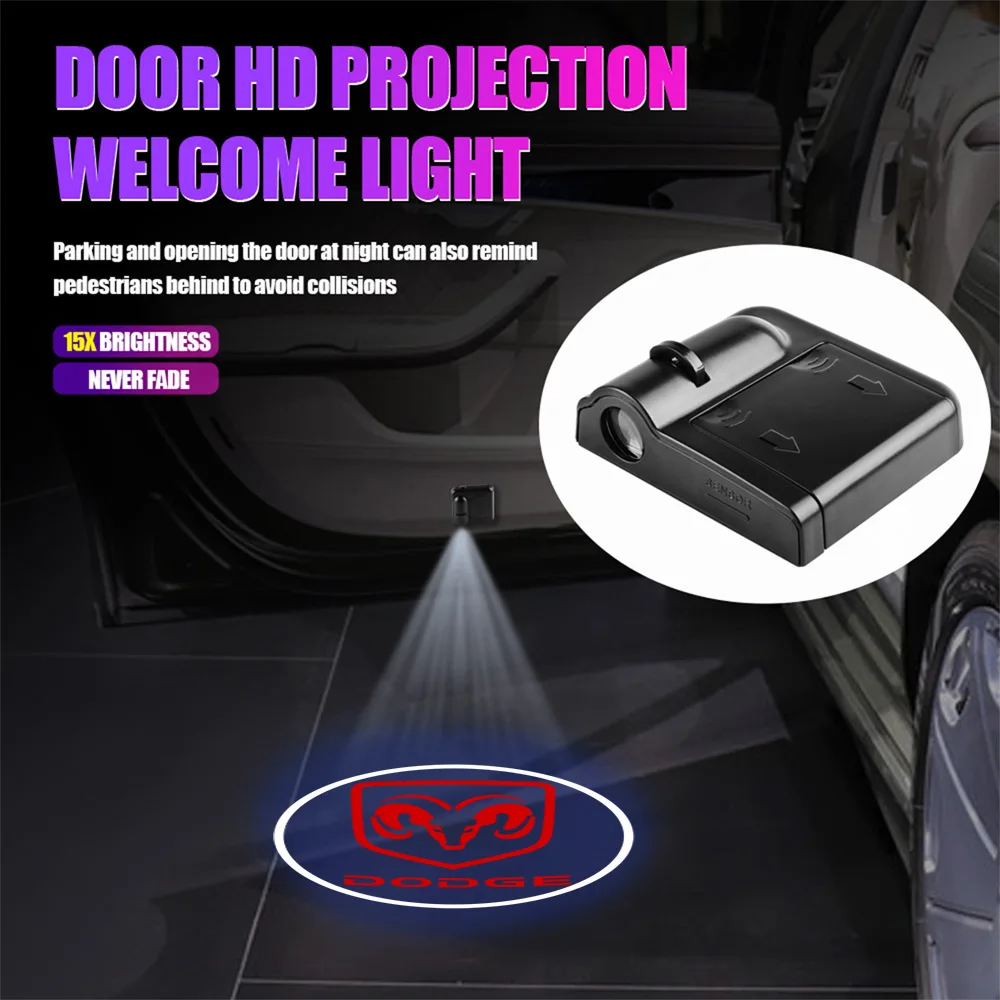 1PC Car Door Light Led Projector Lamp Car Accessories For Dodge