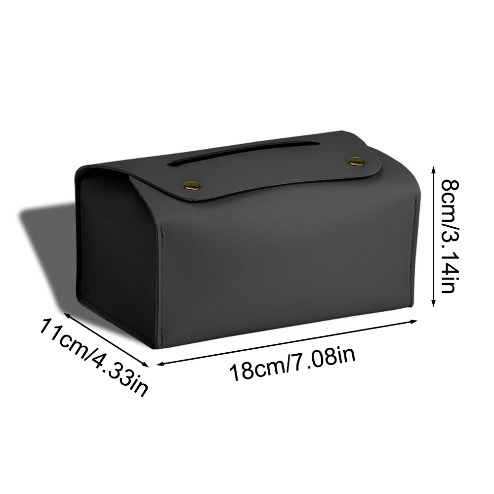 1 Household Pu Leather Tissue Box Desktop Decoration Suitable For Dining Room Living Room Kitchen Tissue Storage