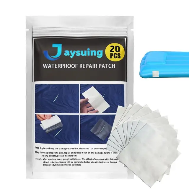 Felfújható Foltjavító Készlet 30Pc Önálló Javító Tapasz A Vízszőnyeg Úszógyűrű Medence Úszó Légágy Nano Ragasztópárnák
