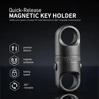 Titanium Magnetic Key Holder, Quick Release Keychain, Detachable Magnetic Keychain, Safely Lock System-360 ° Rotatable 2