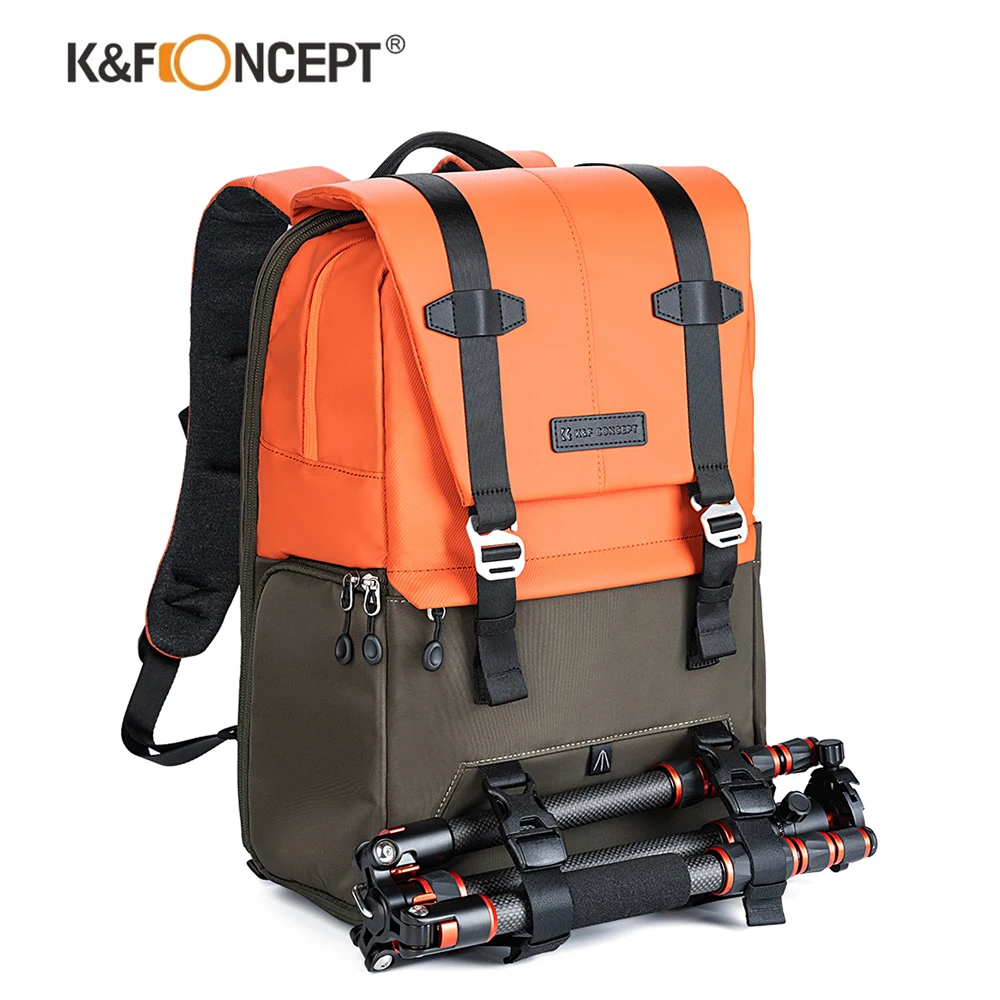 

K&F CONCEPT In Rain Cover Camera Backpack Outdoor Travel Photography Bag Can Carry A tripod Side Quick Access Ergonomic Design