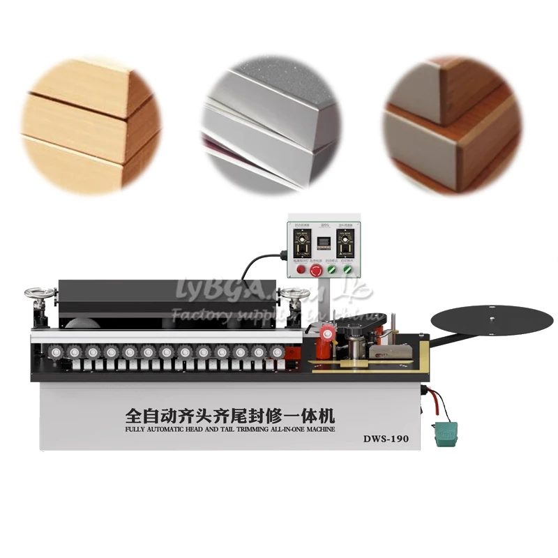 완전 자동 엣지 밴딩 기계 4000W LY DWS190 DWS210 LY-1280 곡선 및 직선 겸용 공압식 밴딩기