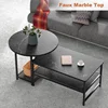 Coffee Table, Black Modern Coffee Tables for Living Room 2 in 1Detachable Small Center Table Set with Storage 6