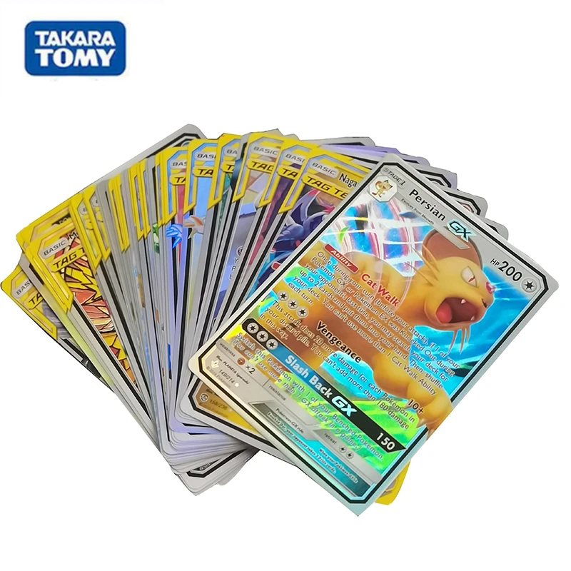 100pcs Gx Pokemon Master Trainer Board Game Collection Cards English Version Takara Tomy Paper Card For Children Anime Kids Toys Aliexpress