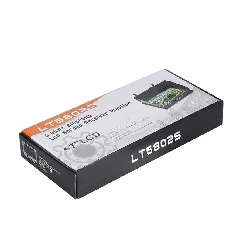 Moniteur FPV 7 pouces 5.8G 800x480 avec batterie intégrée pour drone course