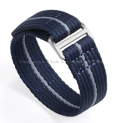 Nylon Canvas Watch Strap for Military Sport Wristbands - Unisex Replacement Bracelet (Blue Gray)