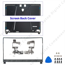 Premium Laptop LCD Back Cover Set with Bezel and Hinges (GE75 AB Cover Hinges)