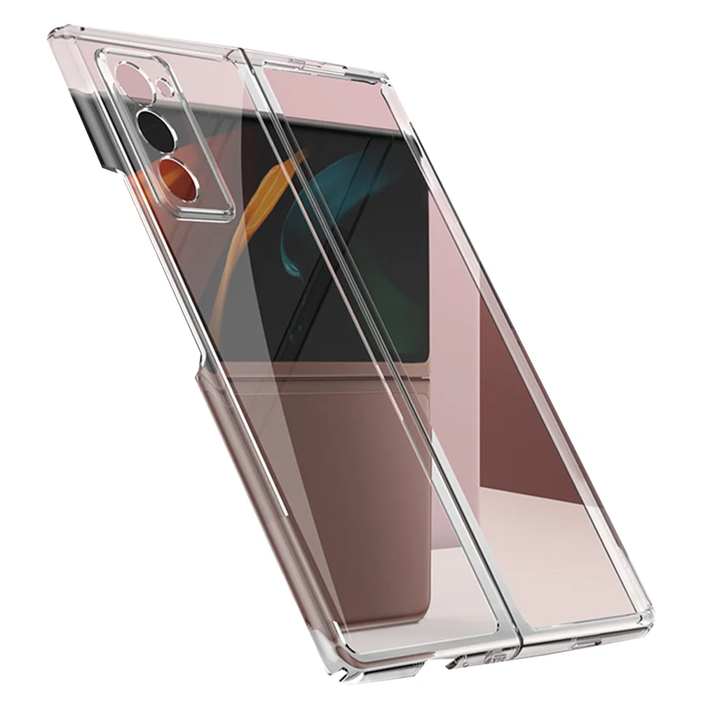 Per Samsung Galaxy Z Fold 2 Custodia Placcatura Cover Rigida Trasparente Per Pc Per Samsung Galaxy Z Fold2 5G-2