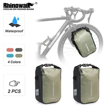 Rhinowalk-자전거 포크 가방, 퀵 릴리스 방수 4L 6L 사이클링 자전거 프론트 팩 마운트 전기 스쿠터 차량 가방, 2 피스
