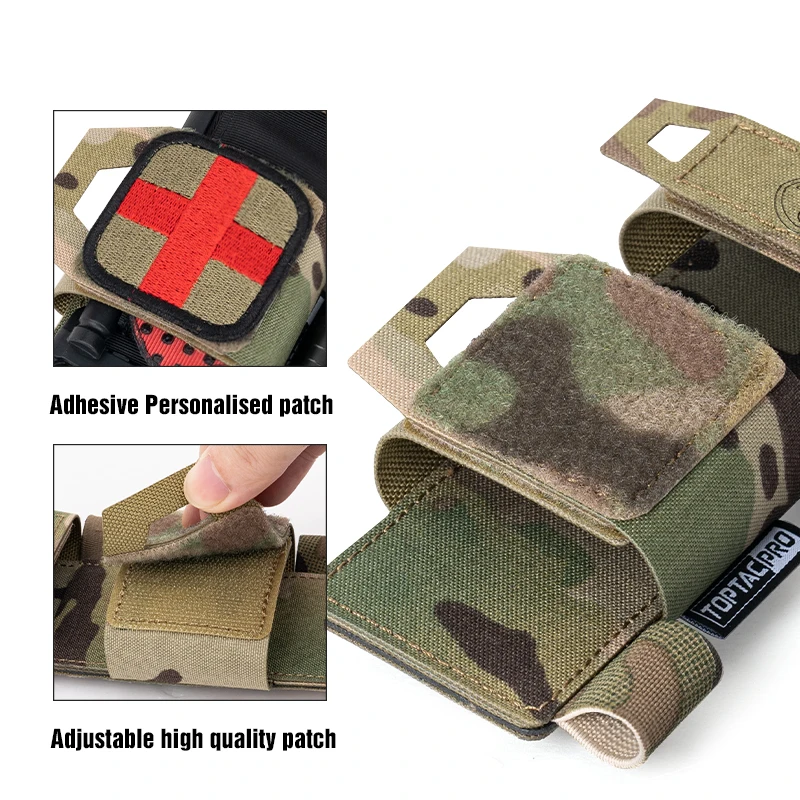 TOPTACPRO Tactical TQ Tourniquee Pochette Traumatisme Ciseaux Support